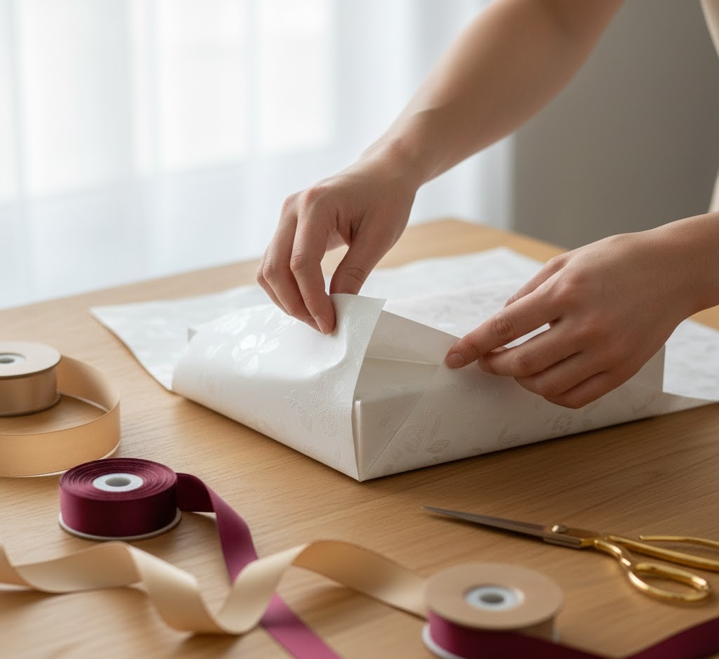 Gift wrapping process
